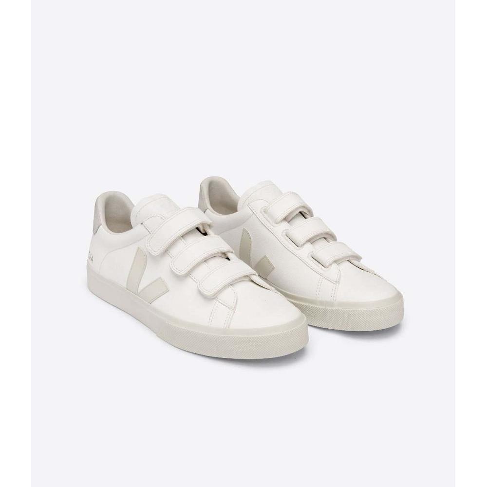 White/Beige Women's Veja RECIFE CHROMEFREE Sneakers | AU 623FDN